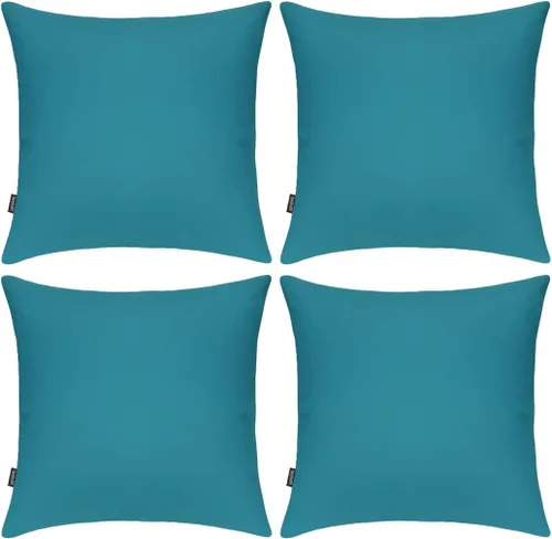 Vista 13 de Coddsmz Paquete de 4 fundas decorativas de 100% algodón para cojín cuadrado, funda de almohada de color liso para bricolaje, para sofá y dormitorio