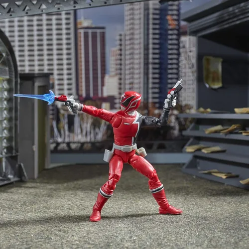 Vista 3 de Power Rangers Lightning Collection S.P.D. Red Ranger Figura de acción coleccionable de 6 pulgadas con accesorios