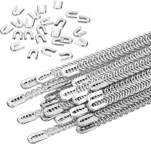 Vista 10 de PATIKIL Deshuesado de acero inoxidable 304 en espiral de 0.157 in, corsé de metal plano con 24 puntas de acero para corsé, cordones, disfraces