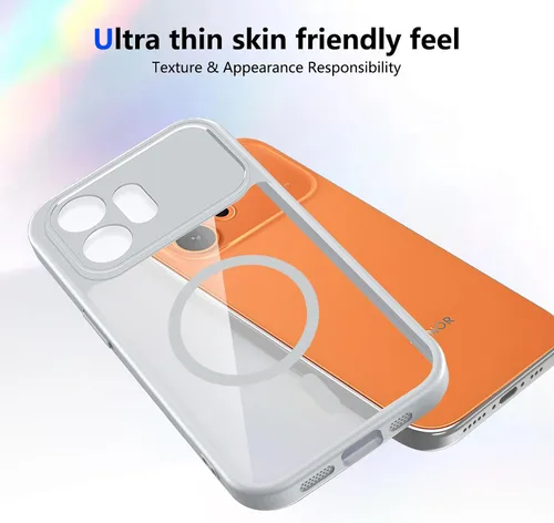Vista 705 de Funda magnética transparente compatible con Xiaomi 17T, color negro 2 en 1 PC + TPU cubierta de teléfono a prueba de golpes, carcasa protectora