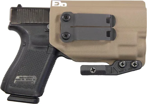 Vista 5 de FDO Industries IWB - Funda Kydex compatible con Glock 19, 23, 32 con TLR7 – Discreet Carry Concepts de 1.5 pulgadas, clip de engranaje monobloque