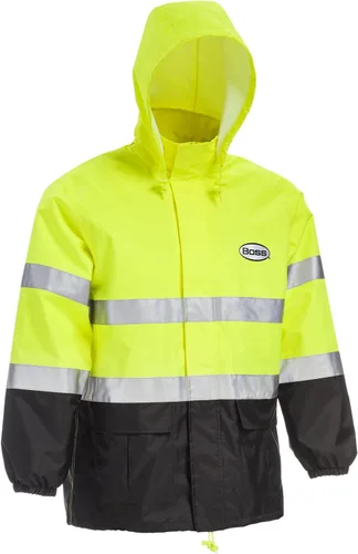 Vista 2 de Boss Chaqueta y babero unisex de alta visibilidad ANSI Clase III, resistente al agua