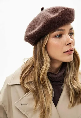 Vista 102 de Boina de lana francesa para mujer, gorra de invierno clásica de color sólido