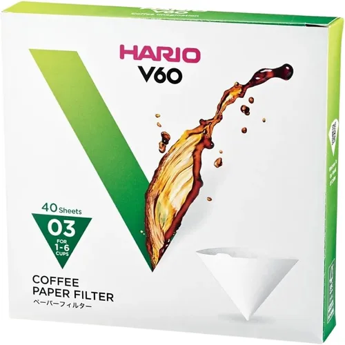 Vista 8 de Hario V60 - Filtro de café de papel, tamaño 01, blanco, caja de 40 unidades (paquete de 3)