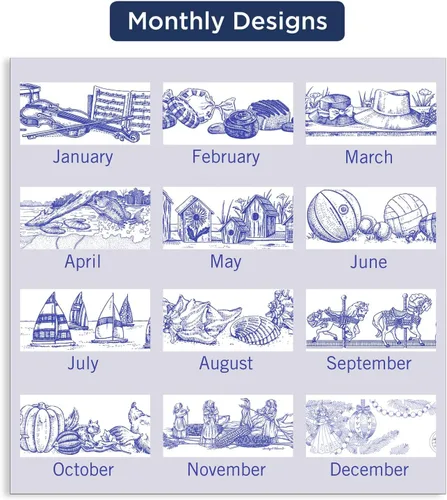 Vista 8 de AT-A-GLANCE Calendario de pared 2024, 12 x 12 pulgadas, mediano, mensual, edición de ilustrador (G10001724)