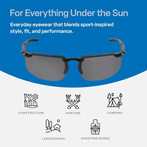 Vista 7 de Bullhead Safety Eyewear Swordfish - Gafas de sol polarizadas para caza/tiro, antiempañamiento, ligeras, resistentes a impactos y arañazos