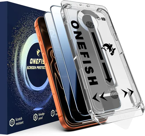 Vista 16 de OneFish Protector de pantalla de vidrio templado de borde completo para iPhone 11 Pro/XS/X de 5.8 pulgadas, paquete de 2 refuerzos de bordes, HD