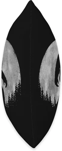 Vista 2 de Bigfoot Moon! Sasquatch Gifts For Kids Men Women. Bigfoot Moon Funny Sasquatch Design - Almohada para hombres, mujeres y niños, 16 x 16 pulgadas