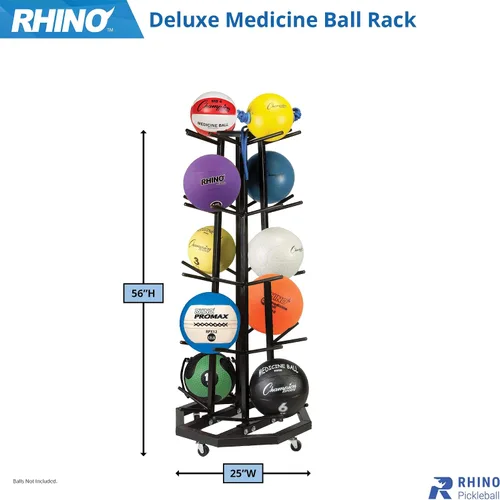 Vista 2 de Champion Sports Medicine Ball Storage – Durable Racks & Trees for Organized Gym, Fitness & Sports Storage