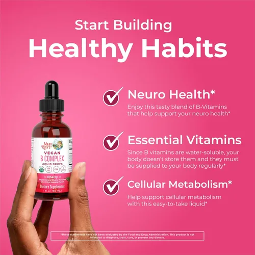 Vista 5 de MaryRuth Organics Complejo de Vitamina B Complejo de Vitaminas B Biotina Vitamina B12 Niacina Folato Suplemento de Apoyo Metabólico