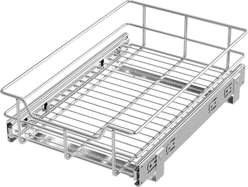 Vista 22 de Organizador de gabinete extraíble de 9 pulgadas de ancho x 17 pulgadas de profundidad, cajones deslizantes para organizadores de cocina