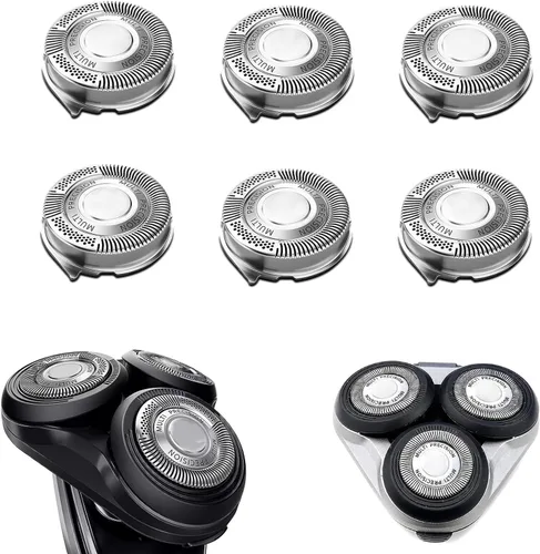 Vista 6 de SH50/52 Cabezales de repuesto para Philips Norelco Series 5000, afeitadoras eléctricas, compatibles con S5000, S5100, S5500 Series, paquete de 3