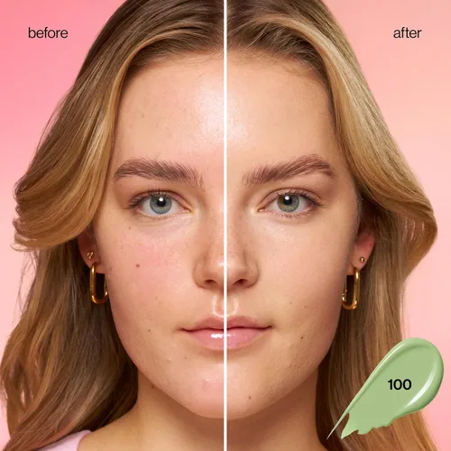 Vista 3 de Revlon Glimmer - Corrector con efecto corrector líquido para debajo de los ojos, hecho con cafeína, vitamina C y esteviosido, 100 Verde, 0.3 fl oz