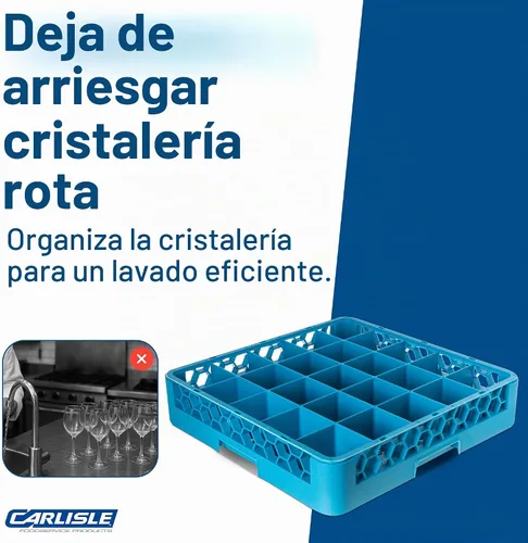 Vista 6 de Carlisle FoodService Products OptiClean - Estantes de vidrio con 25 compartimentos, se adapta a copas de vino tinto de 3.25 pulgadas de diámetro
