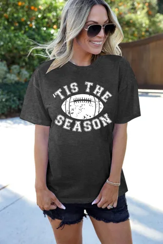 Vista 3 de Camisetas de fútbol para mujer para el día del partido, camiseta gráfica de fútbol domingo, camiseta de fondo