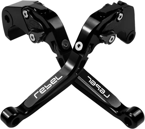 Vista 6 de Palancas de embrague de freno extensibles y plegables para motocicleta, para CMX 500 Rebel500 Rebel300 CMX300 2017-2022 (Negro)
