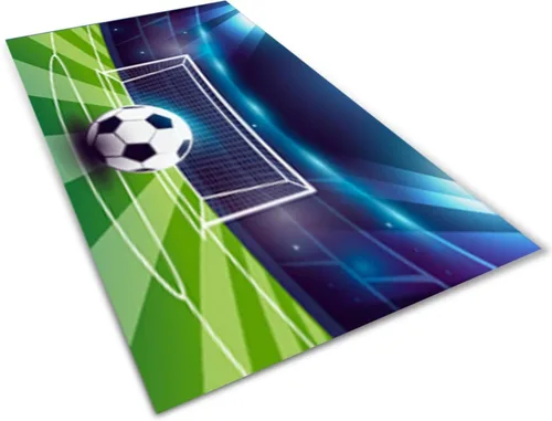 Vista 10 de Alfombra de fútbol para niños, alfombra de fútbol con parte trasera de goma antideslizante para dormitorio de niños, sala de juegos, sala de estar