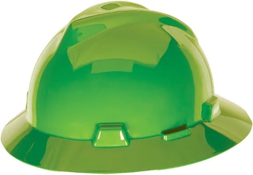 Vista 12 de MSA V-Gard Casco de Ala Completa con Suspensión - Carcasa de Polietileno, Protección Superior contra Impactos y Correas de Corona Autoajustables