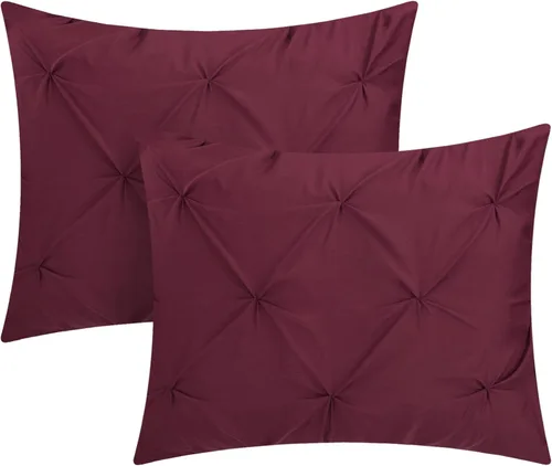 Vista 2 de Chic Home Daya - Juego funda de edredón para cama tamaño king, color beige de 4 piezas