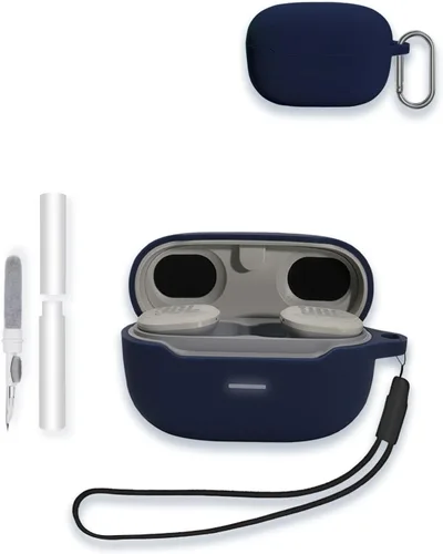 Vista 12 de Funda para JBL Endurance Race TWS True Wireless Sports Earbuds, WUNIAK Soft Silicone Protector, portátil, resistente a los arañazos, a los golpes