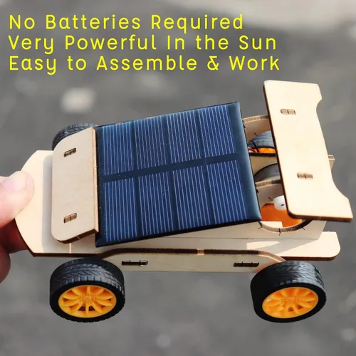 Vista 4 de Kit de auto a control remoto para bricolaje, construye tu propio auto solar - Proyectos STEM para niños de 8 a 12 años, experimentos científicos