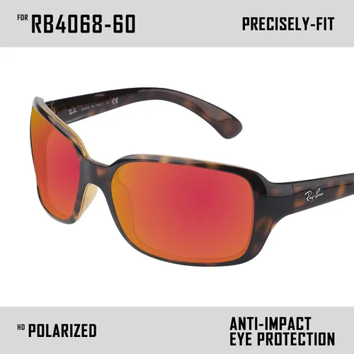 Vista 2 de TRUSHELL Lentes de repuesto polarizadas para gafas de sol Ray-Ban RB4068 de 2.362 in