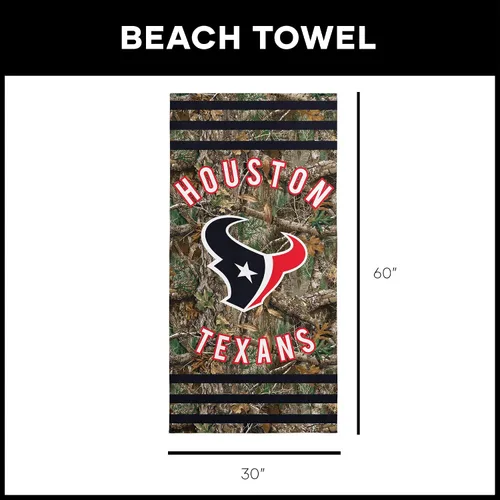 Vista 6 de NORTHWEST NFL Houston Texans Toalla de Playa, Libre de Arena, Suave, Absorbente y de Secado Rápido, 30" x 60", Rayas Legacy
