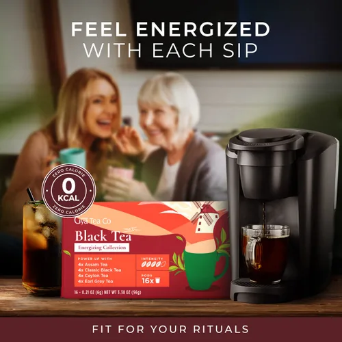 Vista 3 de Gya Tea Co Evening Calm K Cups - Cápsulas de té variadas y tazas K de té negro para Keurig 2.0 y 1.0