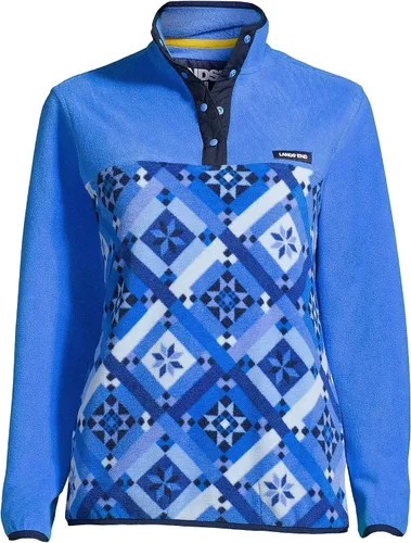 Vista 3 de Lands' End Sudadera Heritage con cuello a presión para mujer