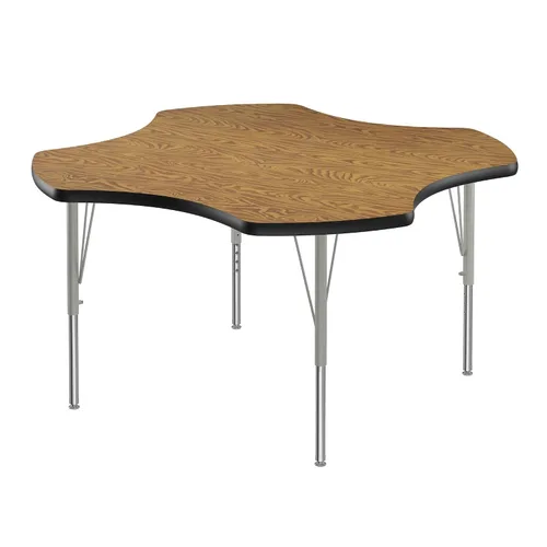 Vista 54 de Correll - Mesa rectangular de actividades para el aula de 24 x 36 pulgadas, altura ajustable (19-29 pulgadas), granito negro, parte superior