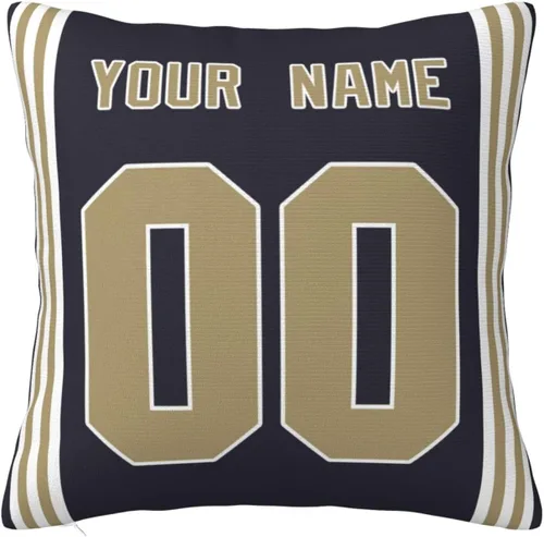 Vista 10 de Fundas de almohada personalizadas decorativas con nombre y número, fundas de almohada cuadradas para sofá, dormitorio, silla de automóvil
