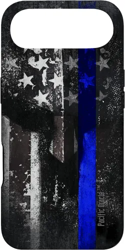 Vista 27 de Trump Police USA Flag Skull Thin Blue Line Support Case for iPhone 17
