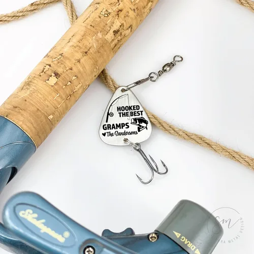 Vista 2 de Regalo para papá enganchado el mejor señuelo de pesca para papá, regalo para el día del padre, idea de regalo para papá, señuelo de pesca, idea