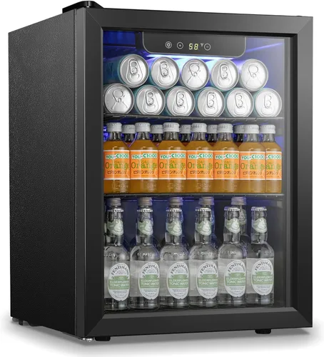 Vista 14 de Antarctic Star Refrigerador de Bebidas Enfriador de 18L, 24 Latas, Mini Refrigerador con Compresor Silencioso, Luz LED, Refrigerador Pequeño