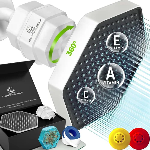 Vista 10 de AquaHomeGroup Juego de cabezal de ducha filtrado de lujo, filtro de ducha de 20 etapas para agua dura, cloro, fluoruro, metales pesados, cabezal