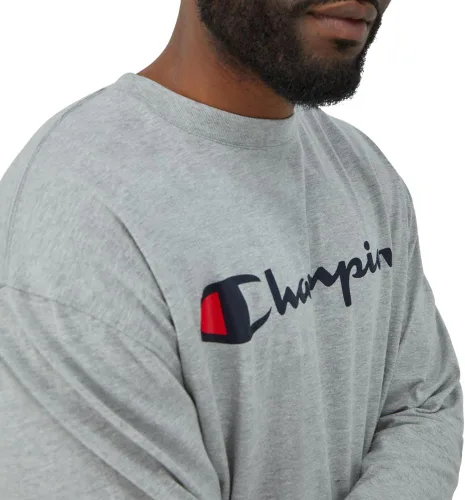 Vista 3 de Champion Camiseta para hombre, camiseta clásica de manga larga, cómoda, suave para hombre (regular o grande y alto)