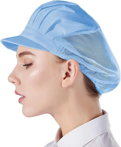 Vista 18 de Nanxson 3 piezas Gorra de chef para cocina, gorro de cocina, redes para el cabello de malla, servicio de alimentos CF9033 Negro*3 piezas