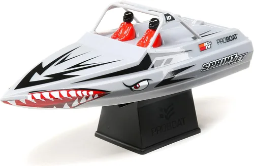 Vista 10 de Pro Boat Sprintjet PRB08045T2 - Barco a chorro de 9 pulgadas con autodeterminación en V cepillado RTR listo para funcionar, azul