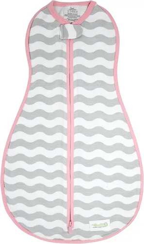 Vista 14 de Woombie Original Pink Blush Chevron One-Step manta de bebé, Pink Blush