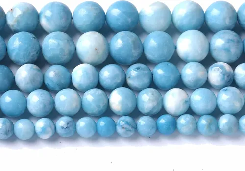 Vista 25 de 45 Cuentas de Piedra Natural de 5⁄16 Pulgadas (8 mm) con Cuentas de Amazonita Azul para Hacer Joyería AAA Redondas Cuentas Sueltas Piedras