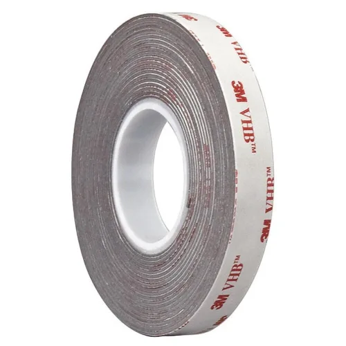 Vista 10 de 3M Cinta de espuma VHB 4611, gris oscuro, doble cara, permanente, duradera a largo plazo, resistente a altas temperaturas, 0.47 pulgadas x 36 yardas