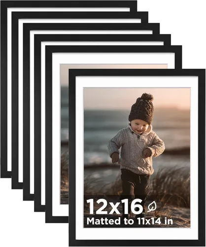 Vista 13 de KINLINK Juego de 6 portarretratos de 4 x 6 pulgadas, color negro, marcos de fotos de madera con plexiglás para 4 x 6 pulgadas sin paspartú para mesa