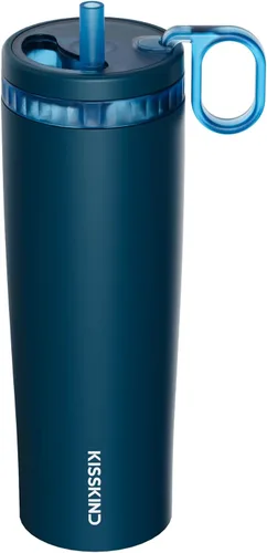 Vista 14 de KISSKIND Leakproof Iced Coffee Tumbler 20 oz, Insulated Ceramic Lined Cup