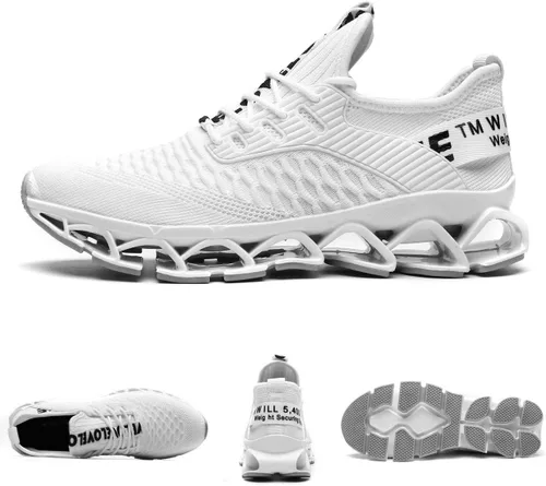 Vista 2 de Chopben Zapatos deportivos para correr Blade para hombre, zapatillas antideslizantes de moda, transpirables, de malla, suela suave, casuales