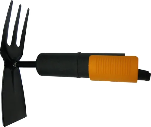 Vista 11 de Fiskars QuikFit Cultivator 1000683 - Rastrillo pequeño, cabeza de herramienta, ancho: 2.2 in, negro/naranja