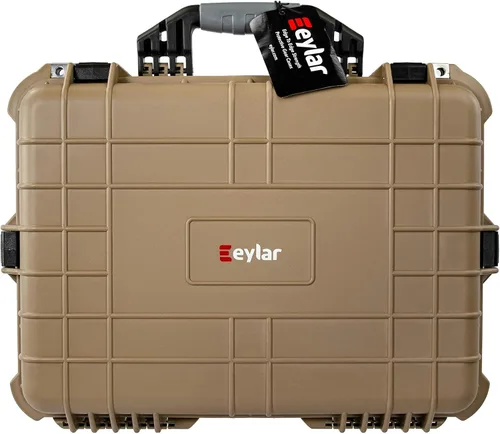 Vista 8 de Eylar - Maletín protector para cámara, de 51 cm, resistente al agua y a los golpes, con espuma, color negro