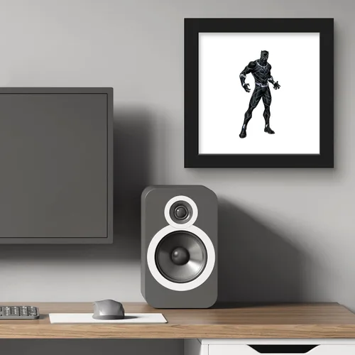 Vista 6 de Trends International Gallery Pops Marvel Comics Avengers - Póster de pared de Black Panther, 12 x 12 pulgadas, versión enmarcada en negro Versión