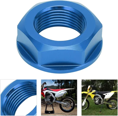 Vista 6 de Fydun M22x1.5 - Tuerca de bloqueo de eje de rueda de aluminio para motocicleta, repuesto para para (azul)