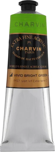 Vista 80 de Charvin Pintura acrílica profesional extrafina – verde absenta, tubo de 2.1 fl oz, pigmentos de triple fresado, resistente a la luz, pinturas