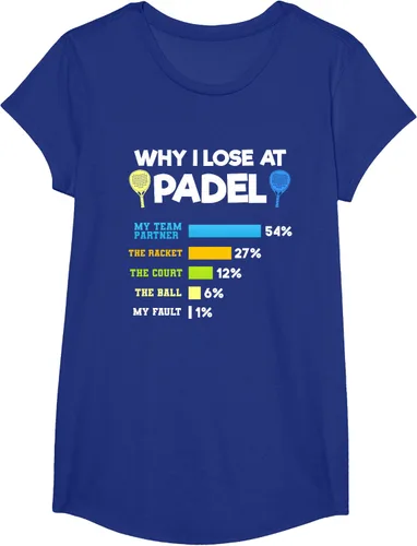 Vista 22 de Camiseta Why I Lose At Padel Answers Not My Fault